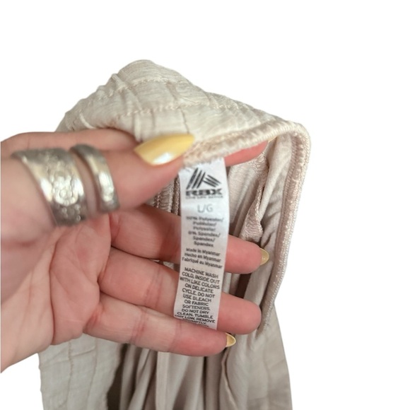 Women's Airy Athletic Cream Shorts - Picture 2 of 5